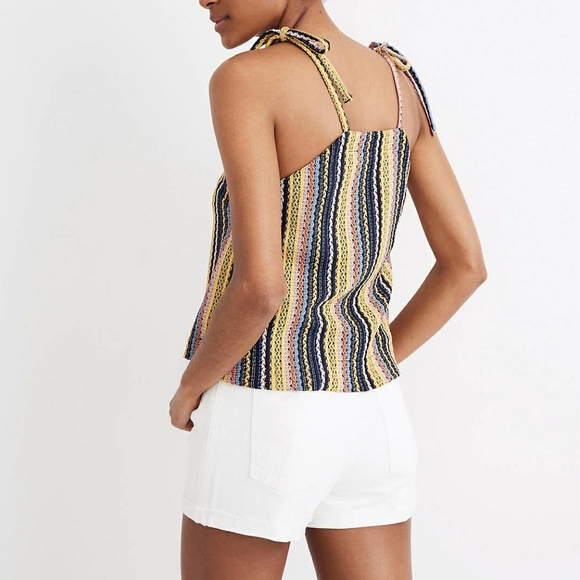 Madewell Texture & Thread Tie-Shoulder Tank Top - Picture 2 of 9